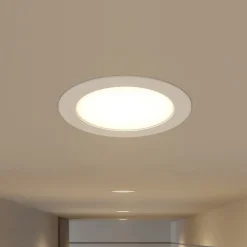 Prios LED inbouwspot Rida, wit. Ø 19 cm, CCT, IP44
