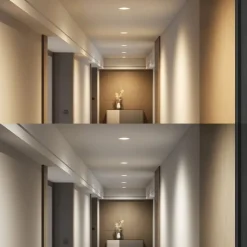 Prios LED inbouwspot Rida, wit. Ø 19 cm, CCT, IP44