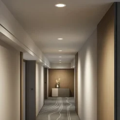 Prios LED inbouwspot Rida, wit. Ø 19 cm, CCT, IP44