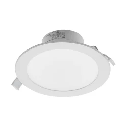 Prios LED inbouwspot Rida, wit. Ø 19 cm, CCT, IP44