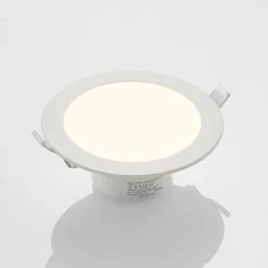 Prios LED inbouwspot Rida, wit. Ø 19 cm, CCT, IP44