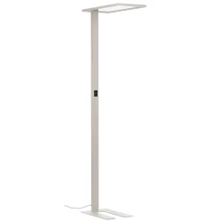 Prios LED kantoor vloerlamp Taronis, wit, 195 cm, dimbaar