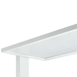 Prios LED kantoor vloerlamp Taronis, zilver, 195 cm, dimbaar