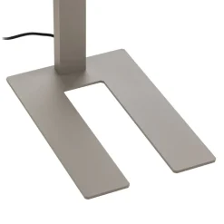 Prios LED kantoor vloerlamp Taronis, zilver, 195 cm, dimbaar