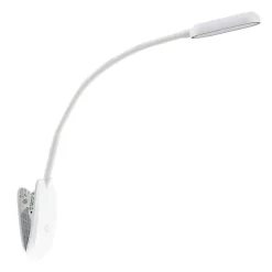 Prios LED klemlamp Najari, hoogte 51 cm, wit, oplaadbare batterij, USB