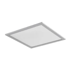 Prios LED paneel Gelora, 40 cm, 4.000 K, zilverkleurig, aluminium