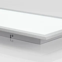 Prios LED paneel Gelora, 80 cm, 4.000 K, zilverkleurig, aluminium