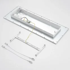 Prios LED paneel Gelora, 80 cm, 4.000 K, zilverkleurig, aluminium