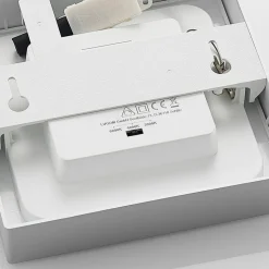 Prios LED plafondlamp Alette, zilver, 17,2 cm, dimbaar