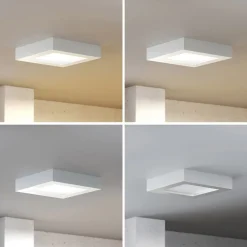 Prios LED plafondlamp Alette, wit, 17,2 cm, dimbaar