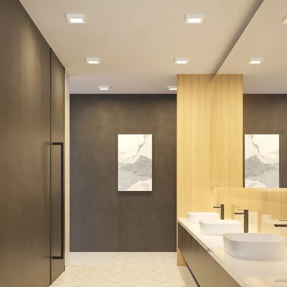 Prios LED plafondlamp Alette, wit, 17,2 cm, dimbaar