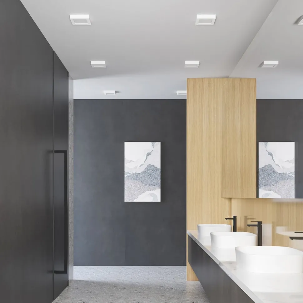 Prios LED plafondlamp Alette, wit, 17,2 cm, dimbaar