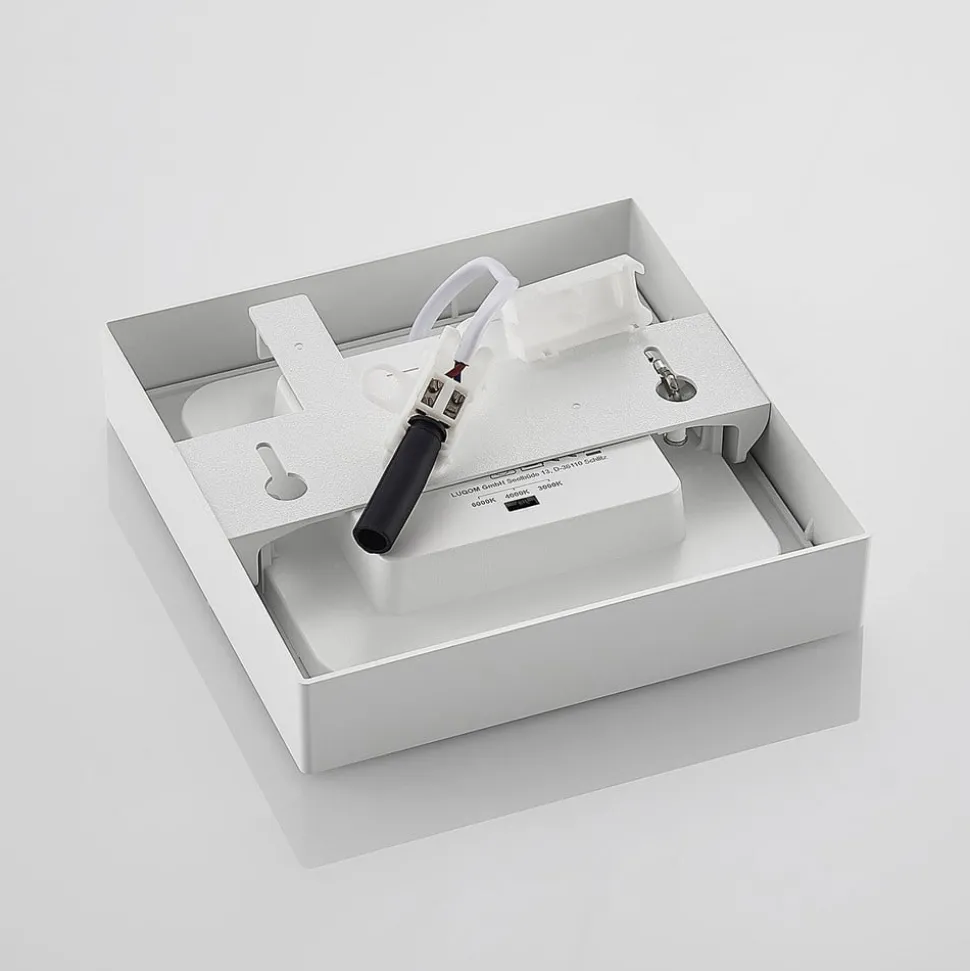 Prios LED plafondlamp Alette, wit, 17,2 cm, dimbaar