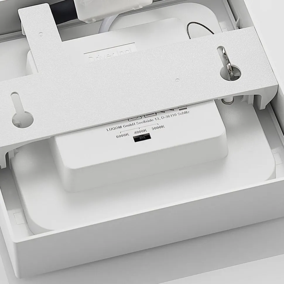 Prios LED plafondlamp Alette, wit, 17,2 cm, dimbaar