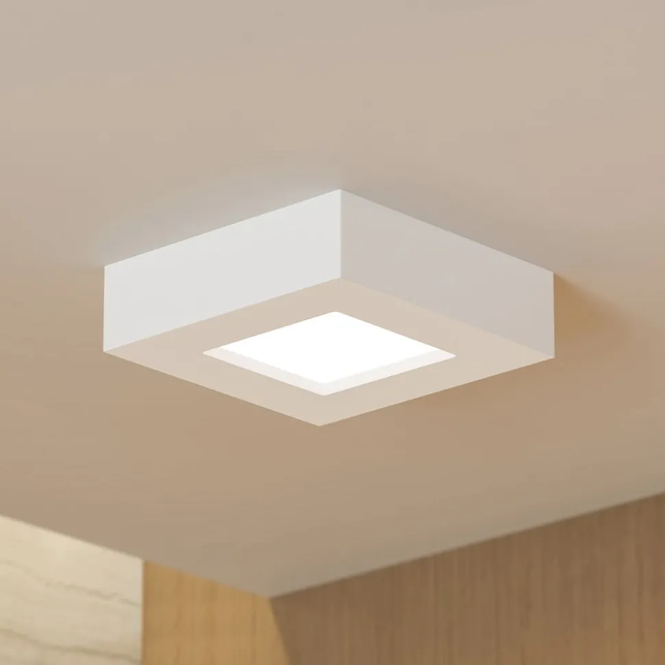 Prios LED plafondlamp Alette, wit, 12,2 cm, dimbaar