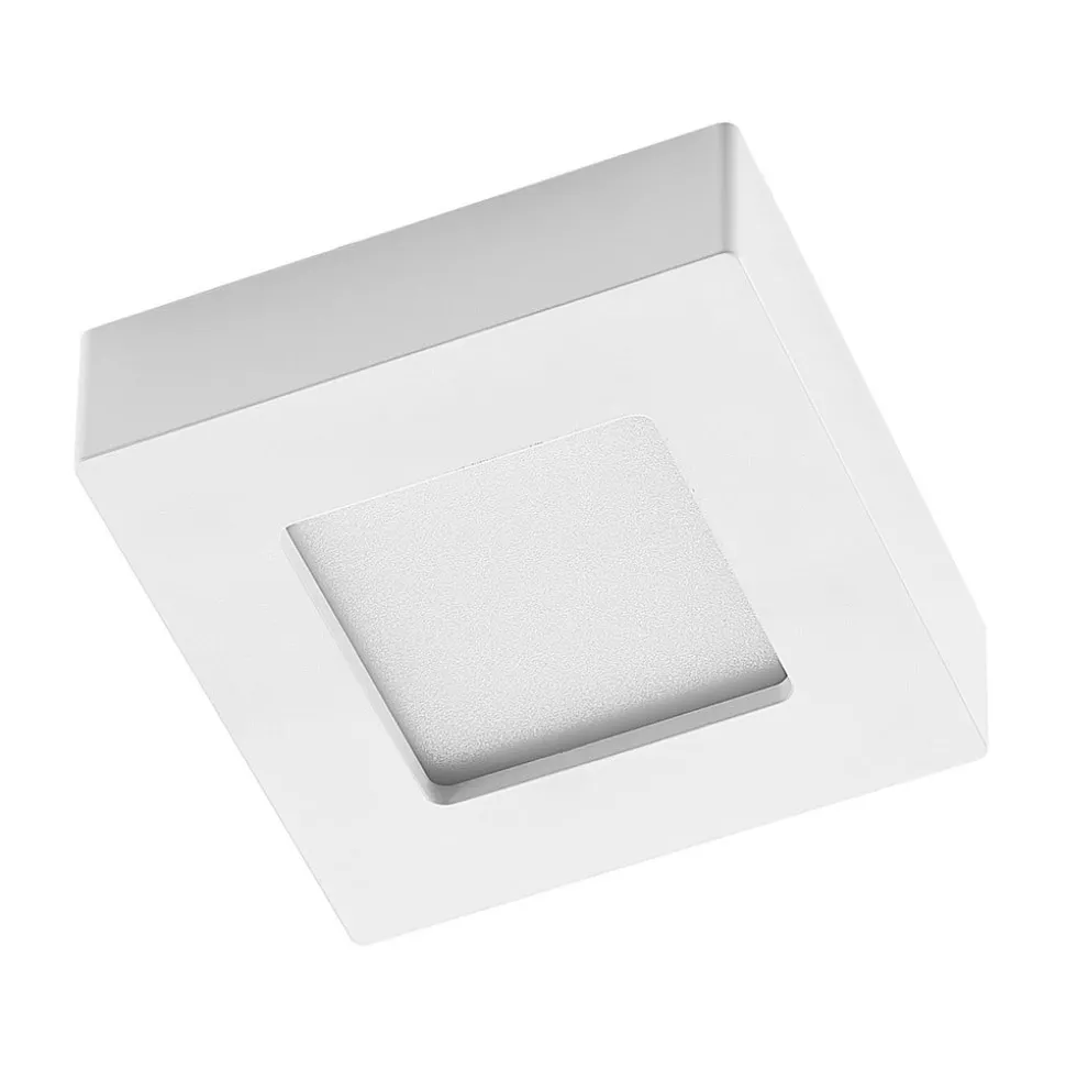 Prios LED plafondlamp Alette, wit, 12,2 cm, dimbaar