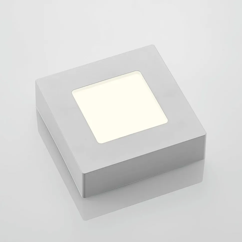 Prios LED plafondlamp Alette, wit, 12,2 cm, dimbaar