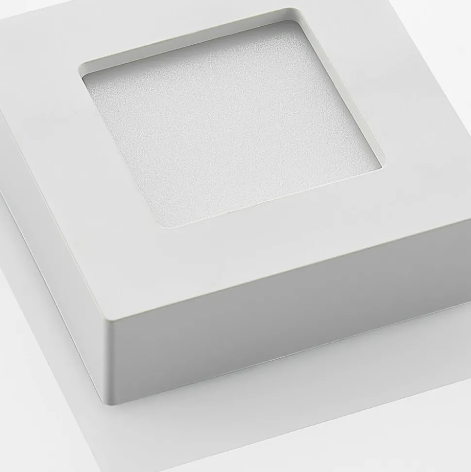 Prios LED plafondlamp Alette, wit, 12,2 cm, dimbaar