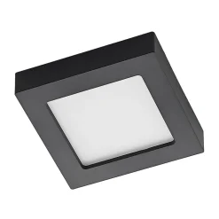 Prios LED plafondlamp Alette, zwart, 12 W, CCT, dimbaar