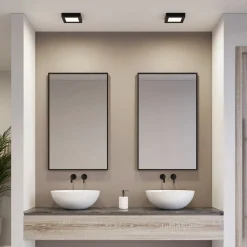 Prios LED plafondlamp Alette, zwart, 12 W, CCT, dimbaar