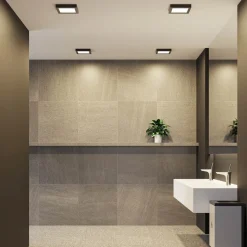 Prios LED plafondlamp Alette, zwart, 18 W, CCT, dimbaar