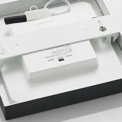 Prios LED plafondlamp Alette, zwart, 18 W, CCT, dimbaar