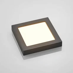 Prios LED plafondlamp Alette, zwart, 18 W, CCT, dimbaar