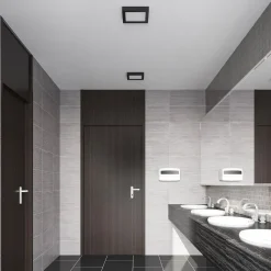 Prios LED plafondlamp Alette, zwart, 24 W, CCT, dimbaar