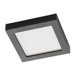 Prios LED plafondlamp Alette, zwart, 24 W, CCT, dimbaar