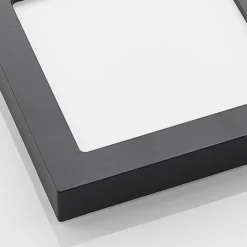 Prios LED plafondlamp Alette, zwart, 24 W, CCT, dimbaar