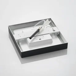 Prios LED plafondlamp Alette, zwart, 24 W, CCT, dimbaar