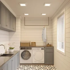 Prios LED plafondlamp Alette, wit, 22,7 cm, 18W, dimbaar