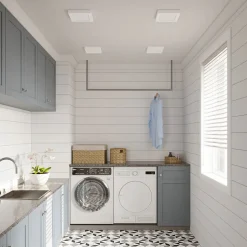 Prios LED plafondlamp Alette, wit, 22,7 cm, 18W, dimbaar