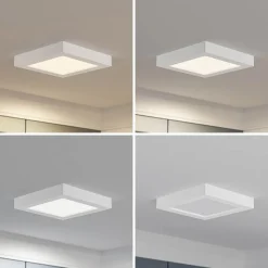 Prios LED plafondlamp Alette, wit, 22,7 cm, 18W, dimbaar