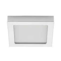 Prios LED plafondlamp Alette, zilver, 22,7cm, 18W, dimbaar