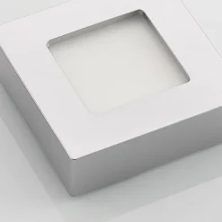 Prios LED plafondlamp Alette, zilver, 12,2 cm, dimbaar