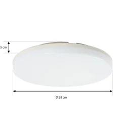 Prios LED plafondlamp Artin, Ø 28 cm, wit, CCT, IP65