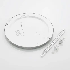 Prios LED plafondlamp Aureka, Ø 33 cm, zilver, metaal