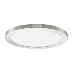 Prios LED plafondlamp Aureka, Ø 33 cm, zilver, metaal