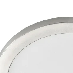 Prios LED plafondlamp Aureka, Ø 33 cm, zilver, metaal