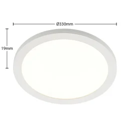 Prios LED plafondlamp Aureka, set van 3, sensor, Ø 33 cm, wit