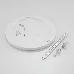 Prios LED plafondlamp Aureka, set van 2, sensor, Ø 33 cm, wit