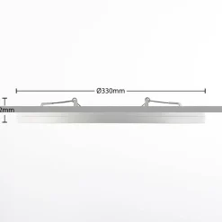 Prios LED plafondlamp Aureka, bewegingsmelder, Ø 33 cm, wit