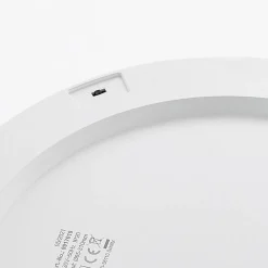 Prios LED plafondlamp Aureka, bewegingsmelder, Ø 33 cm, wit