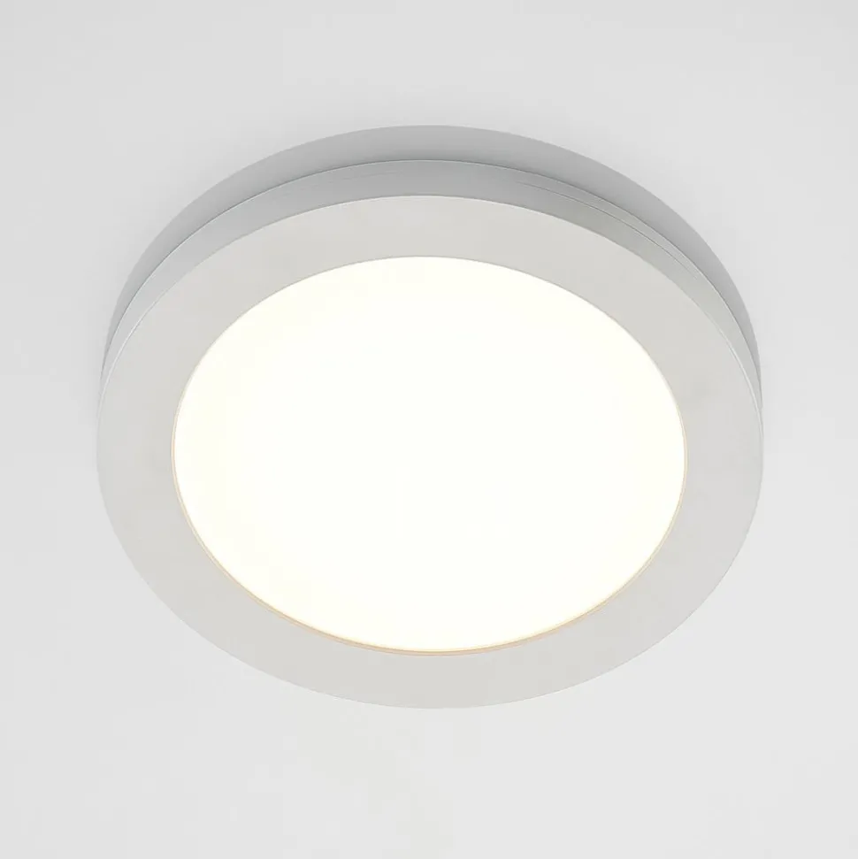 Prios LED plafondlamp Aureka, set van 2, sensor, Ø 23 cm, wit