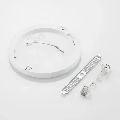 Prios LED plafondlamp Aureka, set van 2, sensor, Ø 23 cm, wit