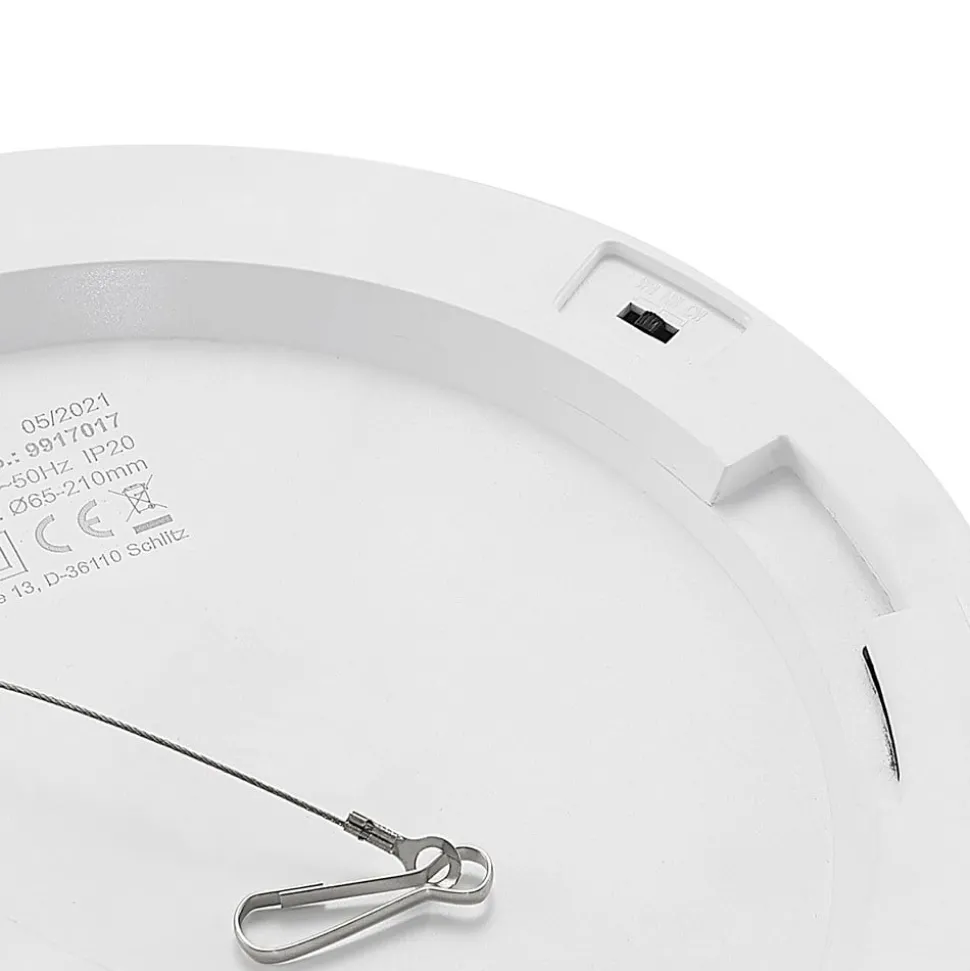 Prios LED plafondlamp Aureka, set van 2, sensor, Ø 23 cm, wit