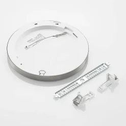 Prios LED plafondlamp Aureka, Ø 23 cm, zilver, metaal