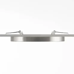 Prios LED plafondlamp Aureka, Ø 23 cm, zilver, metaal