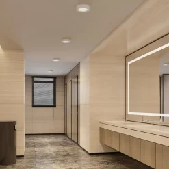 Prios LED plafondlamp Edwina, wit, 18 cm, CCT, IP44